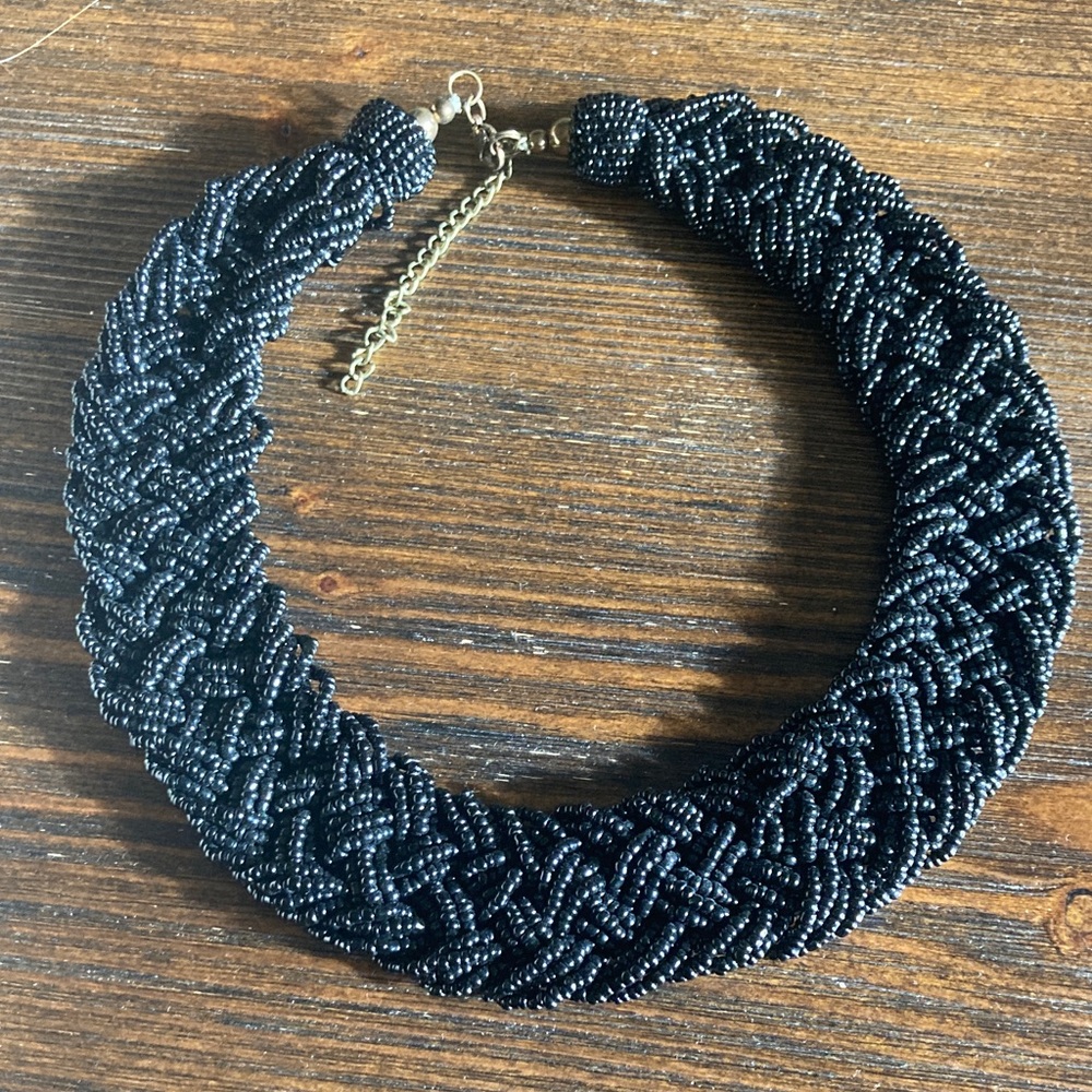 Black Beaded Necklace
